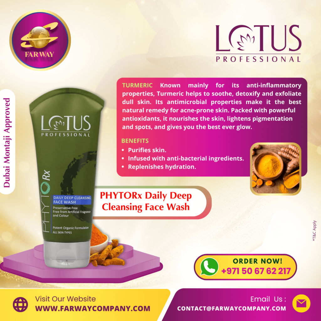 Order Lotus Professional PHYTORx Face Wash For Salon in Dubai, UAE Only at FAR WAY, Lotus Professional Distributor in Dubai, UAE.