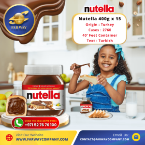 Nutella at a Special Offer Price in Dubai, UAE - Middle East Only at FAR WAY, Nutella Importer & Exporter in Dubai.