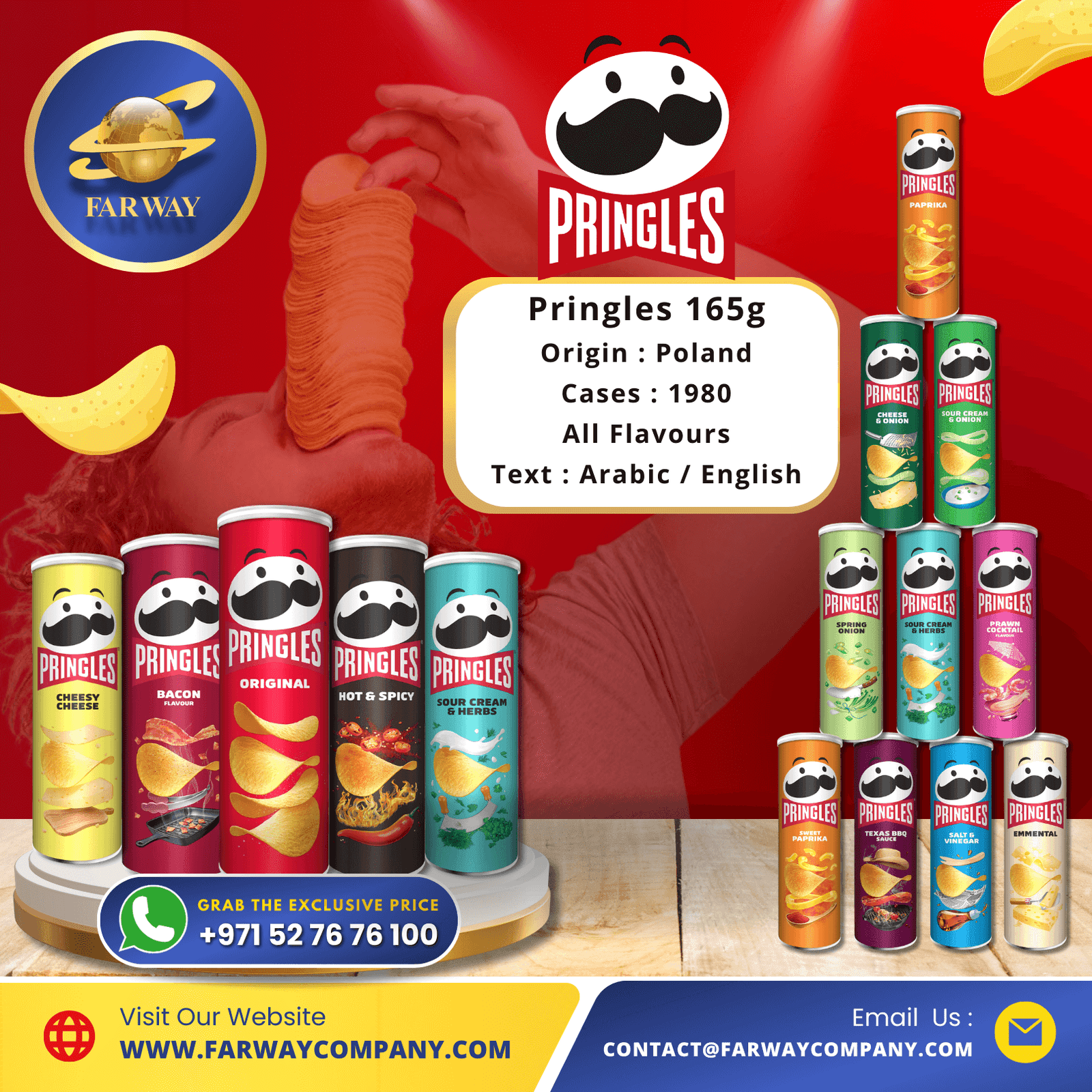 Pringles Importer / Exporter in Dubai, UAE, Middle East only at Far Way