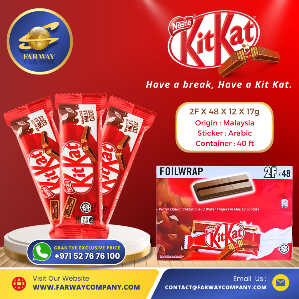KitKat 2 Finger Chocolate Importer, Exporter & Distributor in Dubai, UAE, Middle East