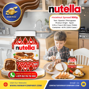 Nutella 900g Importer, Exporter & Confectionary Distributor in Dubai, UAE, Middle East
