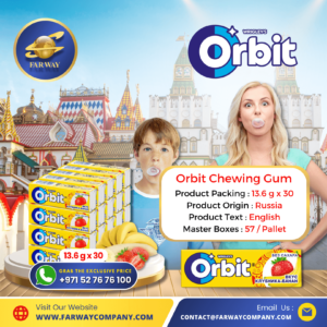 Orbit Chewing Gum Exporter & FMCG Distributor in Dubai, UAE, Middle East
