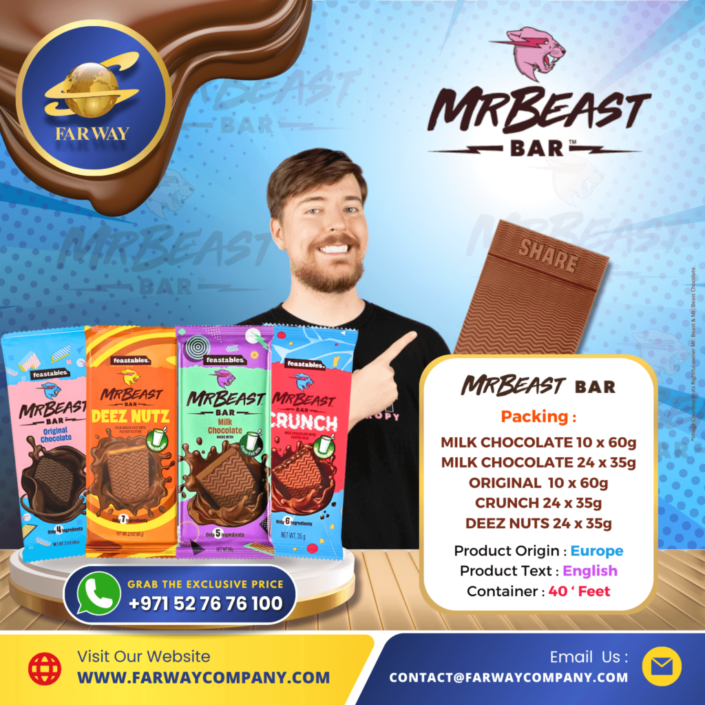 Mr. Beast Chocolate Importer, Exporter in Dubai, UAE, Middle East